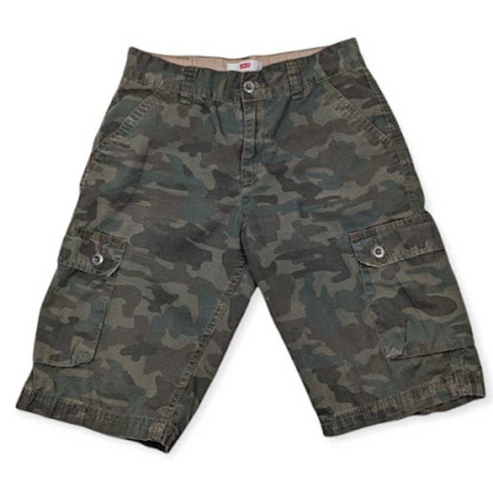 Boys Levi's Camo Ripstop Cargo Shorts Size 14 Reg 27x11